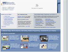 Tablet Screenshot of nrgnetworks.com